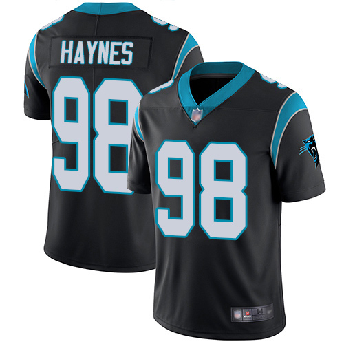 Carolina Panthers Limited Black Youth Marquis Haynes Home Jersey NFL Football #98 Vapor Untouchable